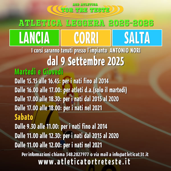 Corso Atletica 2024-2025